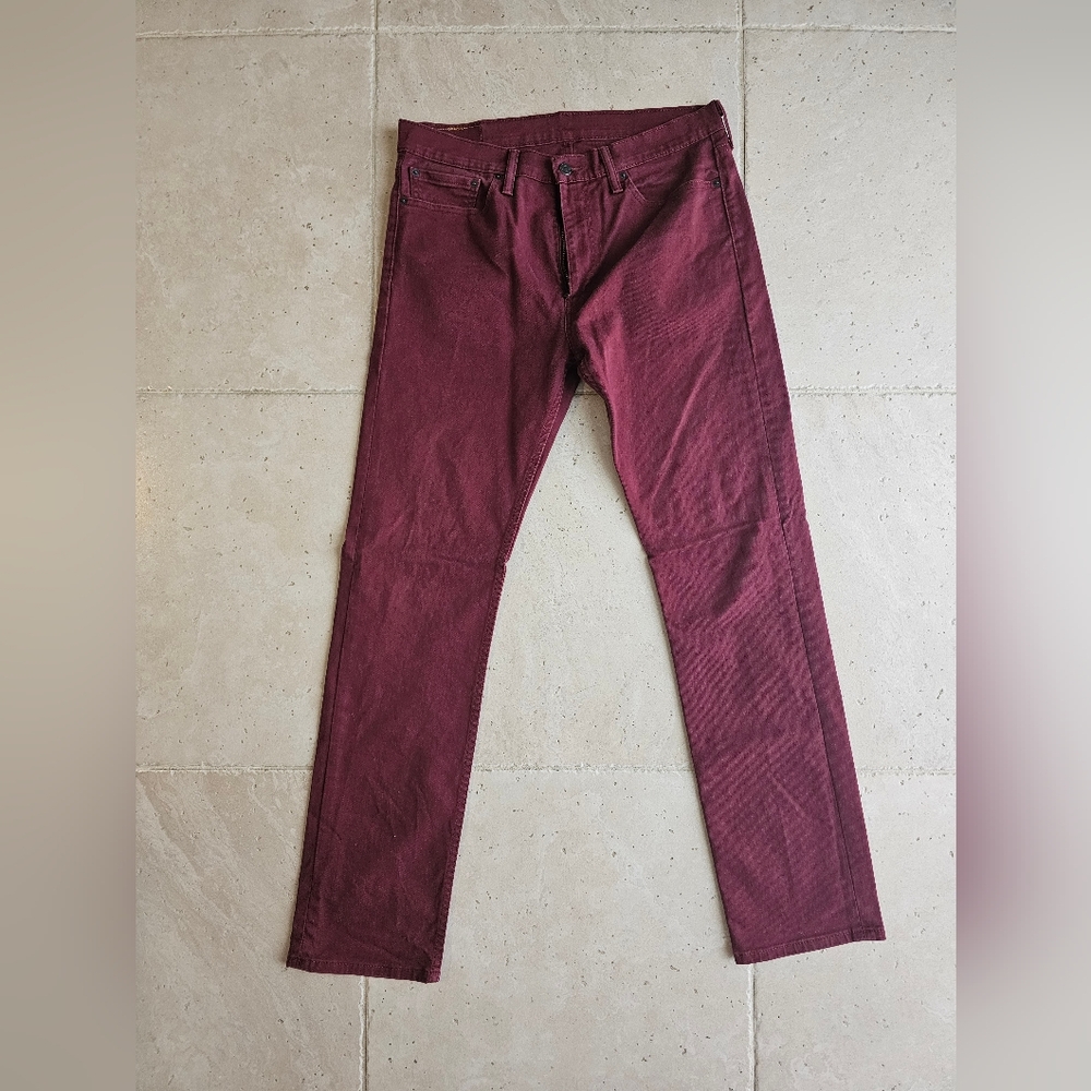 Levi 513 jeans, maroon/wine, 34x34,